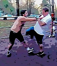 This FIGHT was to be the last battle in this old Ring..During this Fight me and the opposuer went thru the ropes bending the polls so BADD IT HAD To be REPLACED with The current CAGE,ITS PERFECT! A LARGE IMPROVMENT!